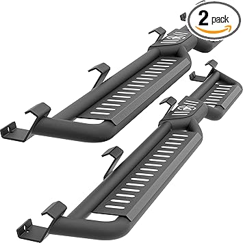 YZONA for Bronco Two Stairs Design Running Boards Side Steps Compatible with 2021 2022 2023 2024 2025 2026 Ford Bronco 4 Doors (Not for Sport Model), Nerf Bars Step Plates Rock Sliders Rail